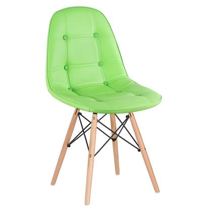 Imagem de KIT - 4 x cadeiras estofadas Eames Eiffel Botonê - Base de madeira clara