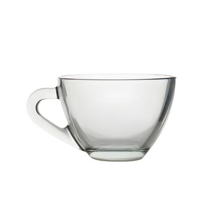 Imagem de Kit 4 Xicara Caneca Copo De Vidro Transparente Café Chá Cappuccino Alça 90ml