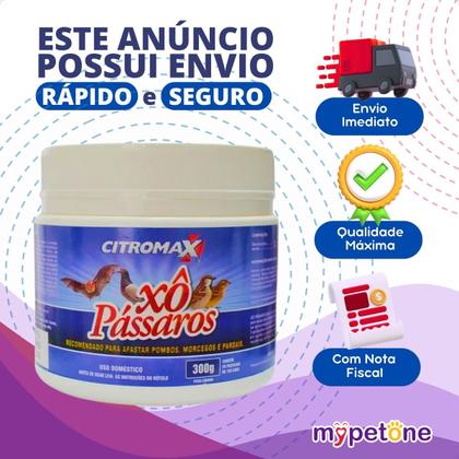 Kit 4 Xô Pássaros Citromax Livre de Pássaros - 300g - Repelente de