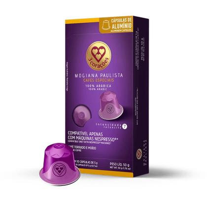 Imagem de Kit 40 Cápsulas de Café Compatíveis Nespresso Mogiana Paulista 3 Corações
