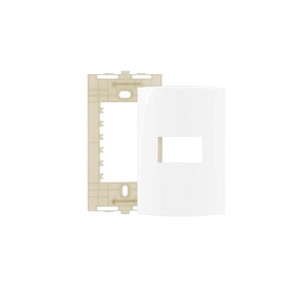 Imagem de Kit 40 conjunto interruptor simples 4x2 10a 250v com placa margirus sleek branco