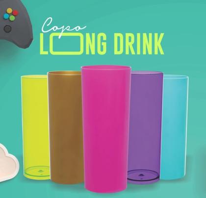 Imagem de KIT 40 Copos Long Drink 350ml Acrilico Premium  Liso Sem Gravar