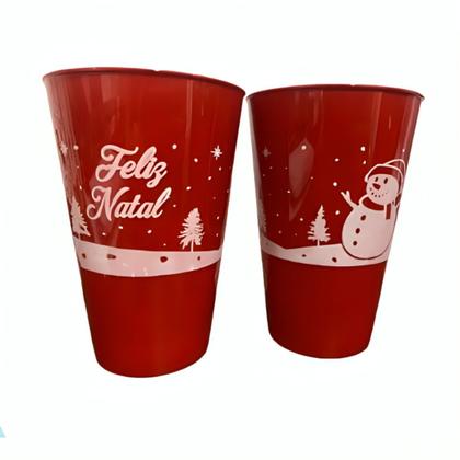 Imagem de Kit 40 Copos Personalizados Natal Acrílico Vermelho