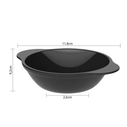 Imagem de Kit 40 Cumbucas Pretas Uno Coza 100ml Plástica Restaurante Porções Sobremesas Molhos