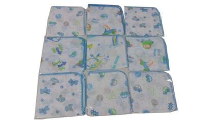 Imagem de Kit 40 Fraldas De Pano Estampada Algodão com crochê Menino