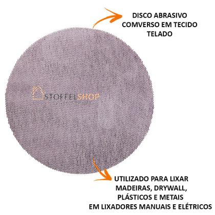 Imagem de Kit 40 Lixa Disco Tela Abrasivo 6 P/lixar Madeira, Metais