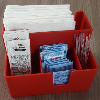 Imagem de Kit 40 Portas Sachês Guardanapos Açúcar Organizador Multiuso Bancada