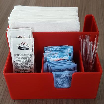 Imagem de Kit 40 Portas Sachês Guardanapos Açúcar Organizador Multiuso Bancada