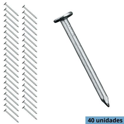 Imagem de Kit 40 Prego Com Cabeça 15x15 De Arame Para Fixação Madeira Metal Concreto Pendurar Quadro Decoração
