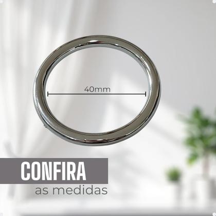 Imagem de Kit 40 Un Argolas Cortina de Varão Simples Comum Ilhós 28mm