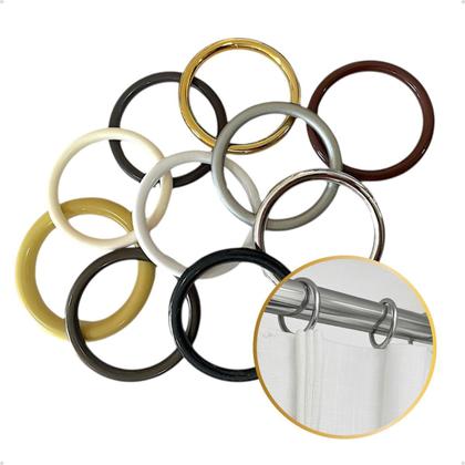 Imagem de Kit 40 Un Argolas Cortina de Varão Simples Comum Ilhós 28mm