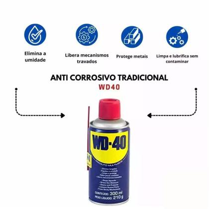 Imagem de Kit 40 Wd-40 Spray Multiuso 300ml Manutenção E Reparos