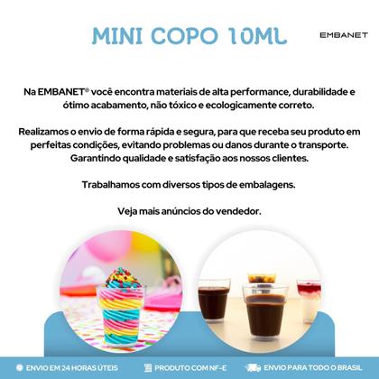 Imagem de Kit 40U Copinho 10ml Mini Sobremesa Doce Descartável Cristal