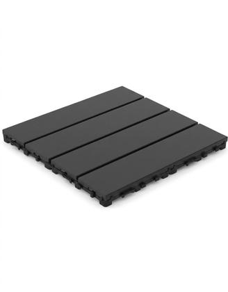 Imagem de KIT 44 Peças Deck Modular Plástico 30x30 - Cinza Liso