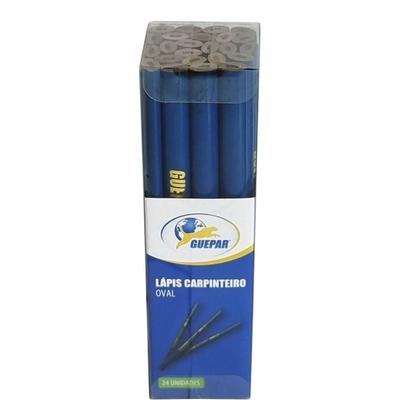 Imagem de Kit 48 Lápis Para Carpinteiro Marcação Madeira Profissional