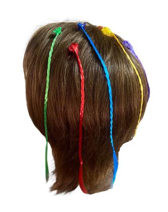 Imagem de Kit 48 Mechas Coloridas C/  Piranha Aplique Cabelo Infantil