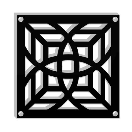 Imagem de Kit 48 Painel decorativo de MDF na cor preta divisória de ambiente painel premium cozinha escritório lavanderia