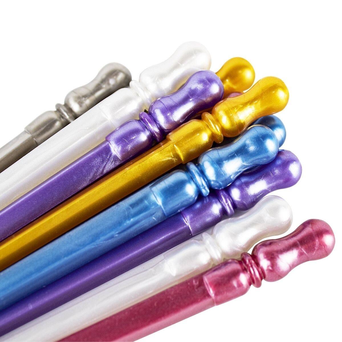Imagem de Kit 48 Palitos Prendedor de Cabelo Estilo Oriental Perolado Acessório Penteado Hair Cabelos Moda Estilo