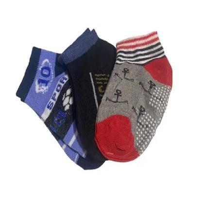 Imagem de Kit 48 Pares Meia Infantil Antiderrapante Menino 2 a 4 anos