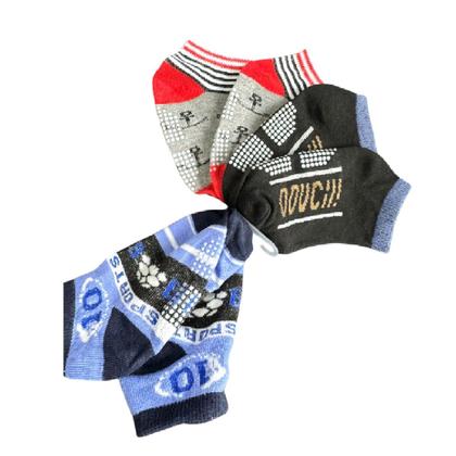 Imagem de Kit 48 Pares Meia Infantil Antiderrapante Menino 2 a 4 anos