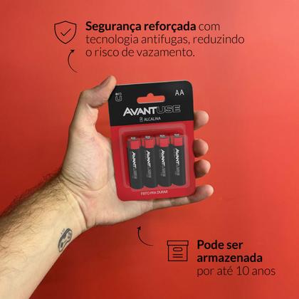 Imagem de Kit 48 Pilhas Alcalina Pequena Aa 1.5v 2a Avant Use