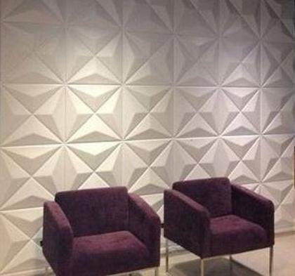 Imagem de Kit 48 Placas Autoadesivo Bruxelas Revestimento Pvc 3d 50cmx50cm