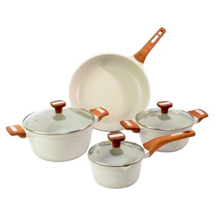 Imagem de Kit 4pç Caçarolas Frigideiras Antiaderente Temperatti Bianco