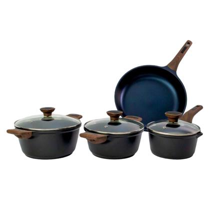 Imagem de Kit 4pç Caçarolas Frigideiras Antiaderente Temperatti Nigro