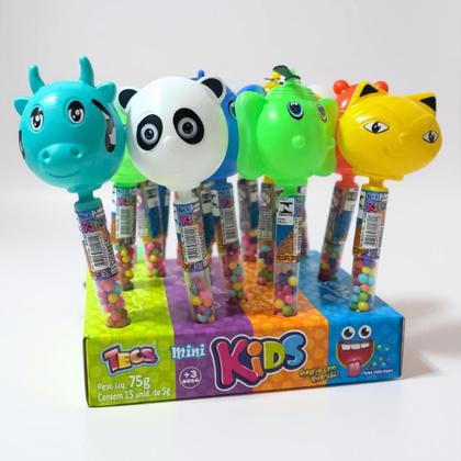 Imagem de kit 4un bichinhos com Balinhas Confeitos tecs mini kids 5gr