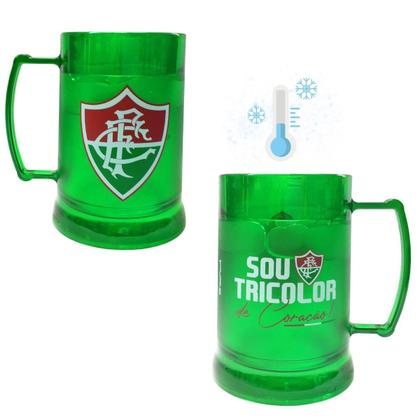 Imagem de Kit 4Un Caneca Copo Gel 300ml Isolante Térmico Chopp Cerveja Time Clube Fluminense Verde Oficial