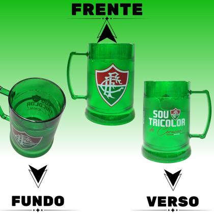 Imagem de Kit 4Un Caneca Copo Gel 300ml Isolante Térmico Chopp Cerveja Time Clube Fluminense Verde Oficial