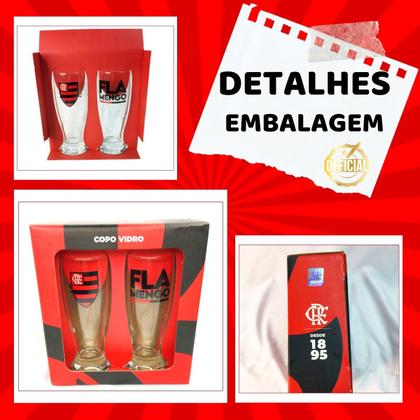 Imagem de Kit 4Un Copos Munich Vidro Tulipa Cerveja Chopp Time Flamengo Oficial