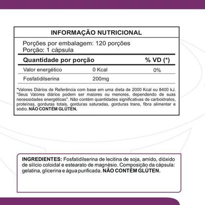 Imagem de Kit 4un Fosfatidilserina 200mg 120 Cápsulas