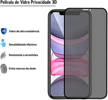 Imagem de Kit 4UN - Película 3D Privacidade + Película 3D + Película De Cerâmica Fosca + Cerâmica Fosca Privacidade Para Iphone 12