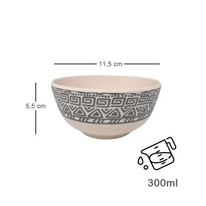 Imagem de KIT 4UN TIGELA BOWL CUMBUCA FIBRA DE BAMBU 300ml SOPA CALDO