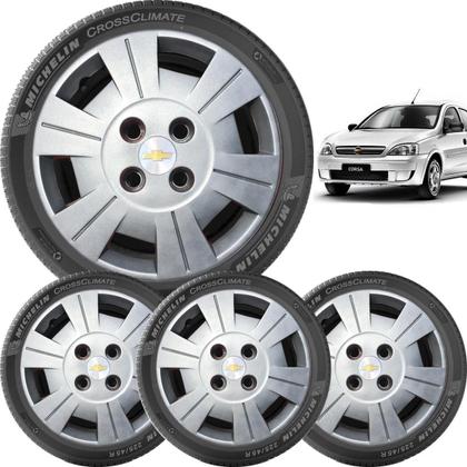 Imagem de Kit 4X Calota Chevrolet Aro 13 Emblema 057Cb