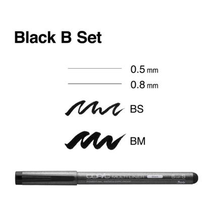 Imagem de Kit 4x Caneta Nanquim Copic Multi Liner Set B
