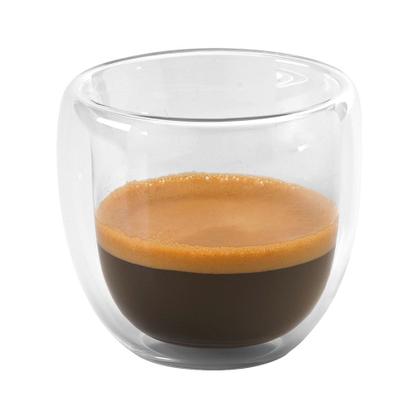 Imagem de Kit 4x Copos Para Café em Vidro Isotérmico Parede Dupla 75 ml TopGet
