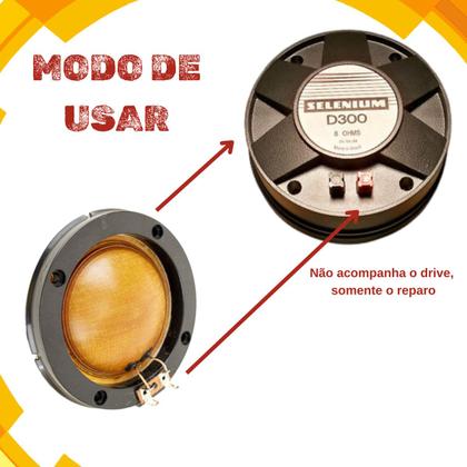 Imagem de Kit 4x Reparo Driver Selenium D-300 / D-305 Corneta 100w