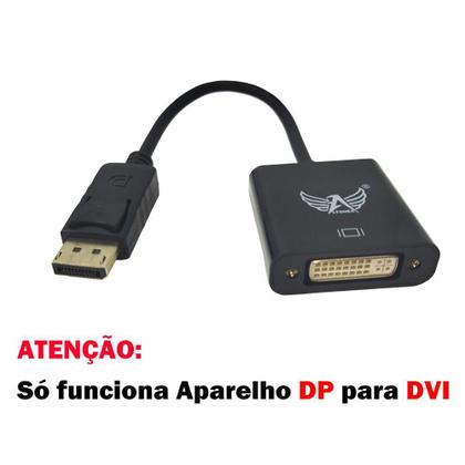 Imagem de Kit 5 Adaptador Conversor Dp Macho Para Dvi Fêmea Pc Au 8807