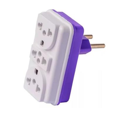 Imagem de Kit 5 Adaptador de Tomada Benjamin T Colorido Universal 3 Entradas 10A 20A para Casa e Comércio