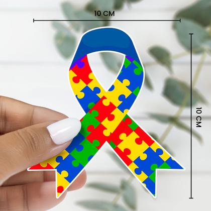 Imagem de Kit 5 Adesivos Vinil  para Carro Sinalização Autismo