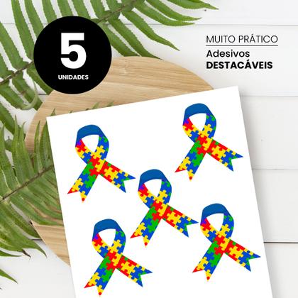 Imagem de Kit 5 Adesivos Vinil  para Carro Sinalização Autismo