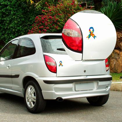 Imagem de Kit 5 Adesivos Vinil  para Carro Sinalização Autismo