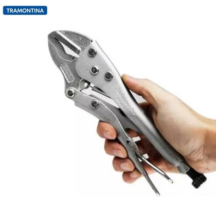 Imagem de Kit 5 Alicate De Pressão 10 Tramontina Triangular Cor Inox