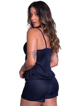 Imagem de Kit 5 Baby Doll Canelado Com Bojo em Renda e Alças Finas