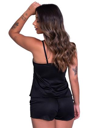 Imagem de Kit 5 Baby Doll Canelado Com Bojo em Renda e Alças Finas