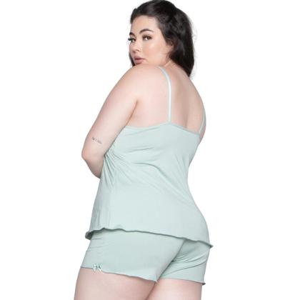 Imagem de Kit 5 Baby Doll Plus Size Bella Fiore Liganete e Renda Com Decote Sensual