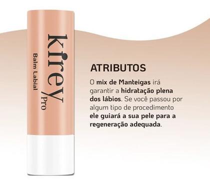 Imagem de Kit 5 Balm Hidratante Labial Cereja 3,5g Kirey Pro - Vegano