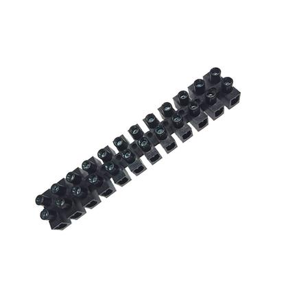 Imagem de Kit 5 Barra Conector Elétrico Bloco Borne Múltiplo 10mm para Cabo Fio